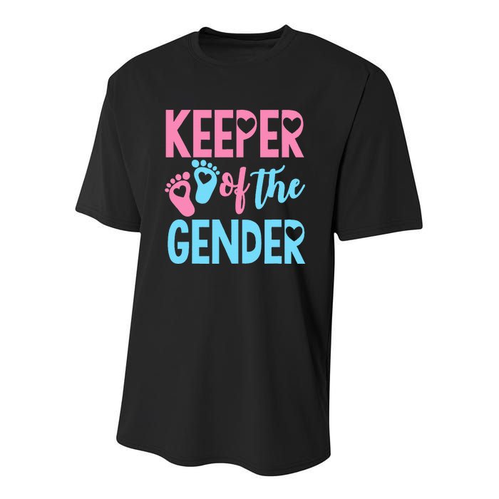 funny Gender Reveal Keeper of the Gender Reveal Youth Performance Sprint T-Shirt