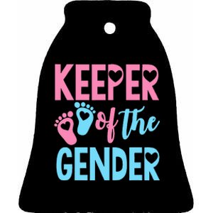 funny Gender Reveal Keeper of the Gender Reveal Ceramic Bell Ornament