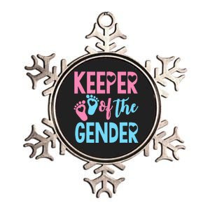 funny Gender Reveal Keeper of the Gender Reveal Metallic Star Ornament