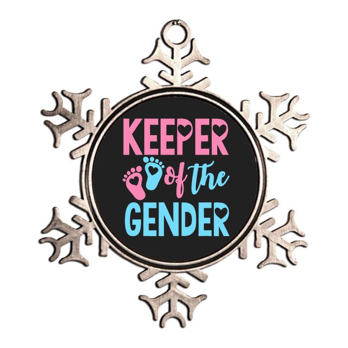 funny Gender Reveal Keeper of the Gender Reveal Metallic Star Ornament