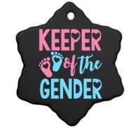 funny Gender Reveal Keeper of the Gender Reveal Ceramic Star Ornament