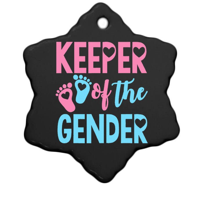 funny Gender Reveal Keeper of the Gender Reveal Ceramic Star Ornament