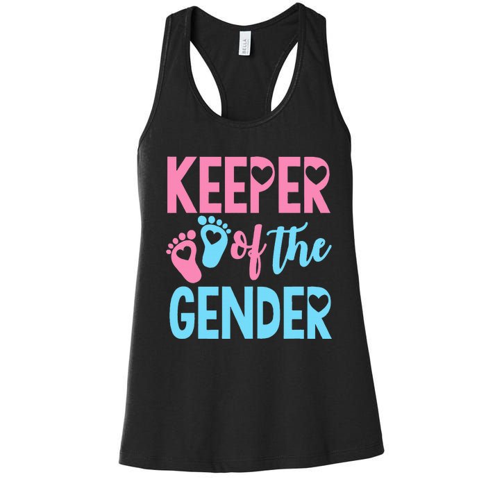 funny Gender Reveal Keeper of the Gender Reveal Women's Racerback Tank