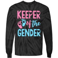 funny Gender Reveal Keeper of the Gender Reveal Tie-Dye Long Sleeve Shirt