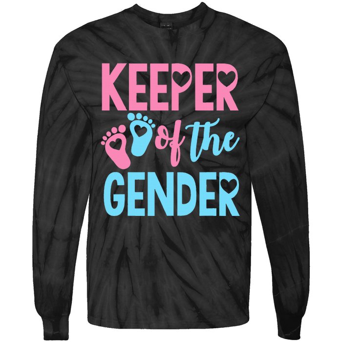 funny Gender Reveal Keeper of the Gender Reveal Tie-Dye Long Sleeve Shirt