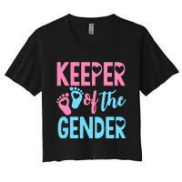 funny Gender Reveal Keeper of the Gender Reveal Women's Crop Top Tee