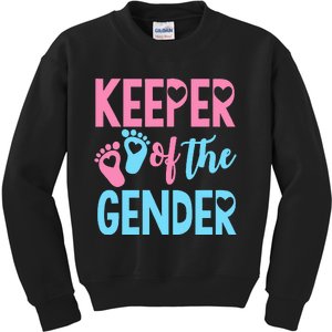 funny Gender Reveal Keeper of the Gender Reveal Kids Sweatshirt