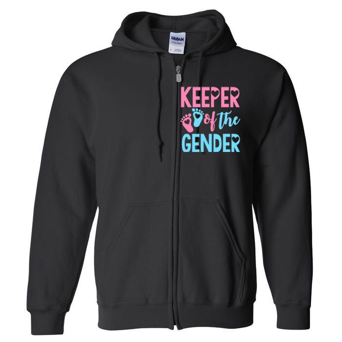 funny Gender Reveal Keeper of the Gender Reveal Full Zip Hoodie