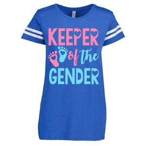 funny Gender Reveal Keeper of the Gender Reveal Enza Ladies Jersey Football T-Shirt