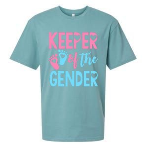 funny Gender Reveal Keeper of the Gender Reveal Sueded Cloud Jersey T-Shirt