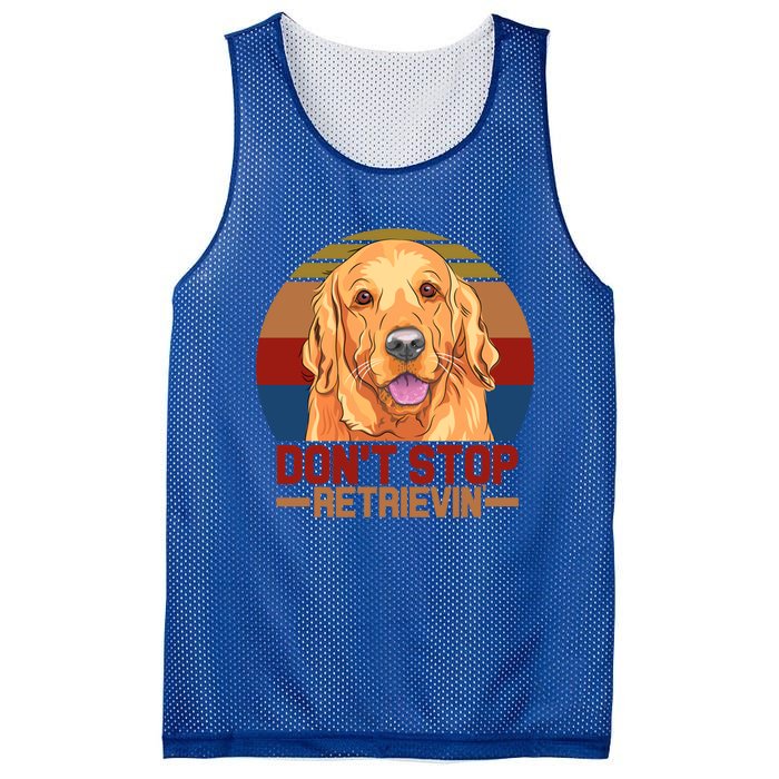 Funny Golden Retriever Dont Stop Retrievin Gift Mesh Reversible Basketball Jersey Tank