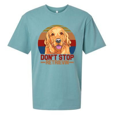 Funny Golden Retriever Dont Stop Retrievin Gift Sueded Cloud Jersey T-Shirt