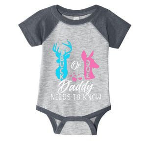 Funny Gender Reveal Buck Or Doe Daddy Needs To Know Infant Baby Jersey Bodysuit