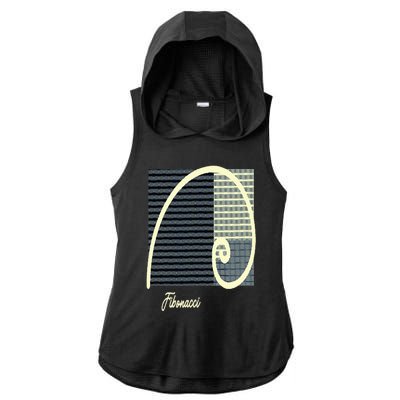 Fibonacci Golden Ratio spiral Ladies PosiCharge Tri-Blend Wicking Draft Hoodie Tank