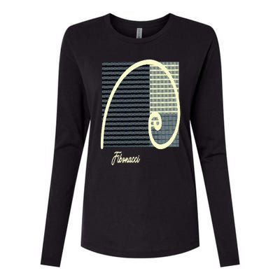 Fibonacci Golden Ratio spiral Womens Cotton Relaxed Long Sleeve T-Shirt