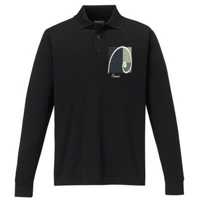 Fibonacci Golden Ratio spiral Performance Long Sleeve Polo