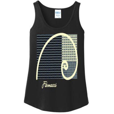 Fibonacci Golden Ratio spiral Ladies Essential Tank