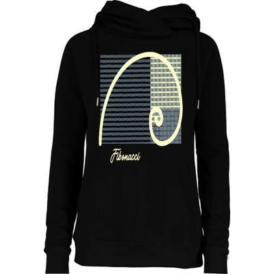 Fibonacci Golden Ratio spiral Womens Funnel Neck Pullover Hood