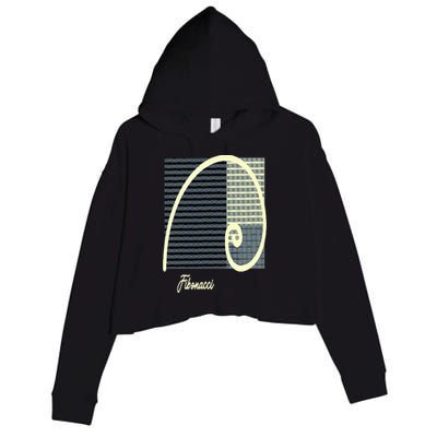 Fibonacci Golden Ratio spiral Crop Fleece Hoodie