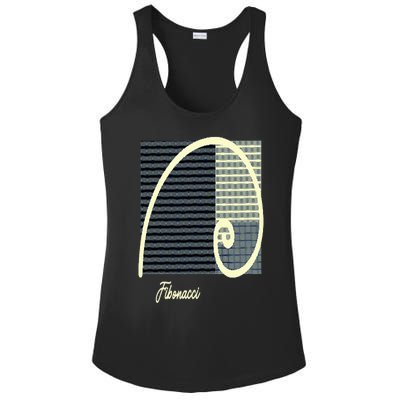 Fibonacci Golden Ratio spiral Ladies PosiCharge Competitor Racerback Tank