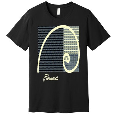 Fibonacci Golden Ratio spiral Premium T-Shirt