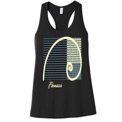 Fibonacci Golden Ratio spiral Women's Racerback Tank