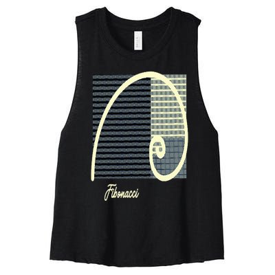 Fibonacci Golden Ratio spiral Women's Racerback Cropped Tank