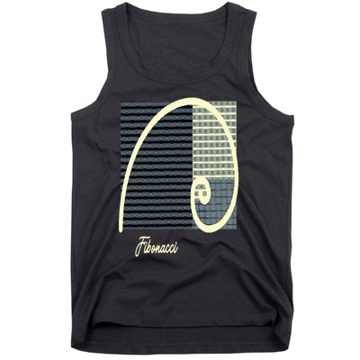 Fibonacci Golden Ratio spiral Tank Top