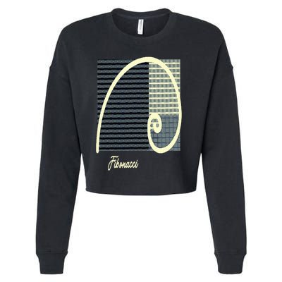 Fibonacci Golden Ratio spiral Cropped Pullover Crew