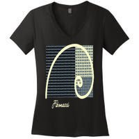 Fibonacci Golden Ratio spiral Women's V-Neck T-Shirt