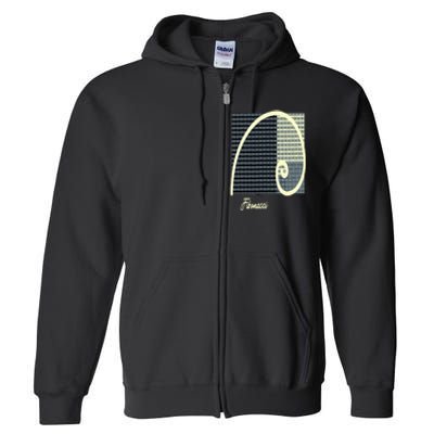 Fibonacci Golden Ratio spiral Full Zip Hoodie