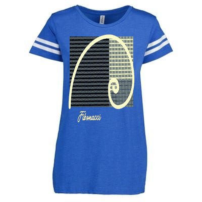 Fibonacci Golden Ratio spiral Enza Ladies Jersey Football T-Shirt