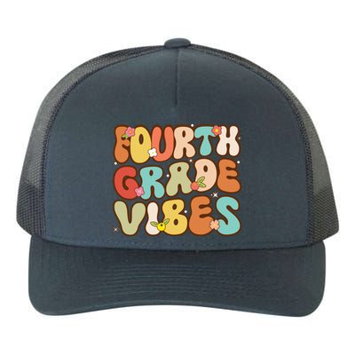 Fourth Grade Retro Back To School 4Th Grade Vibes Groovy Cool Gift Yupoong Adult 5-Panel Trucker Hat