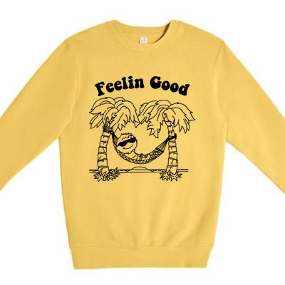 Feelin Good Relaxing In Hammock Premium Crewneck Sweatshirt