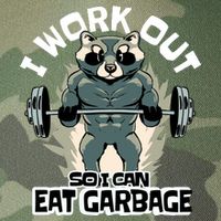 Funny Gym Raccoon I Workout So I Can Eat Garbage Legacy Tie Dye Trucker Hat