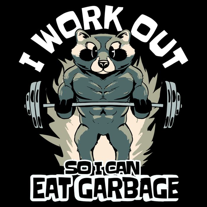 Funny Gym Raccoon I Workout So I Can Eat Garbage Backpack