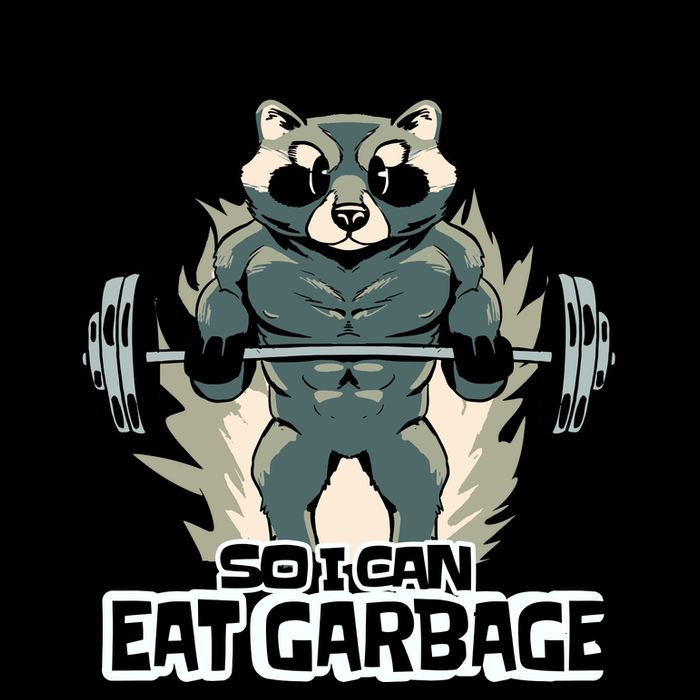 Funny Gym Raccoon I Workout So I Can Eat Garbage 16oz Travel Tumbler