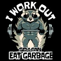 Funny Gym Raccoon I Workout So I Can Eat Garbage Wool Snapback Cap