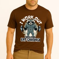 Funny Gym Raccoon I Workout So I Can Eat Garbage Performance Shirt