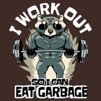 Funny Gym Raccoon I Workout So I Can Eat Garbage Apron