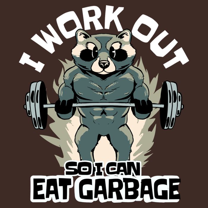 Funny Gym Raccoon I Workout So I Can Eat Garbage Apron