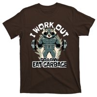 Funny Gym Raccoon I Workout So I Can Eat Garbage T-Shirt