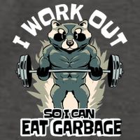 Funny Gym Raccoon I Workout So I Can Eat Garbage Vector Backpack