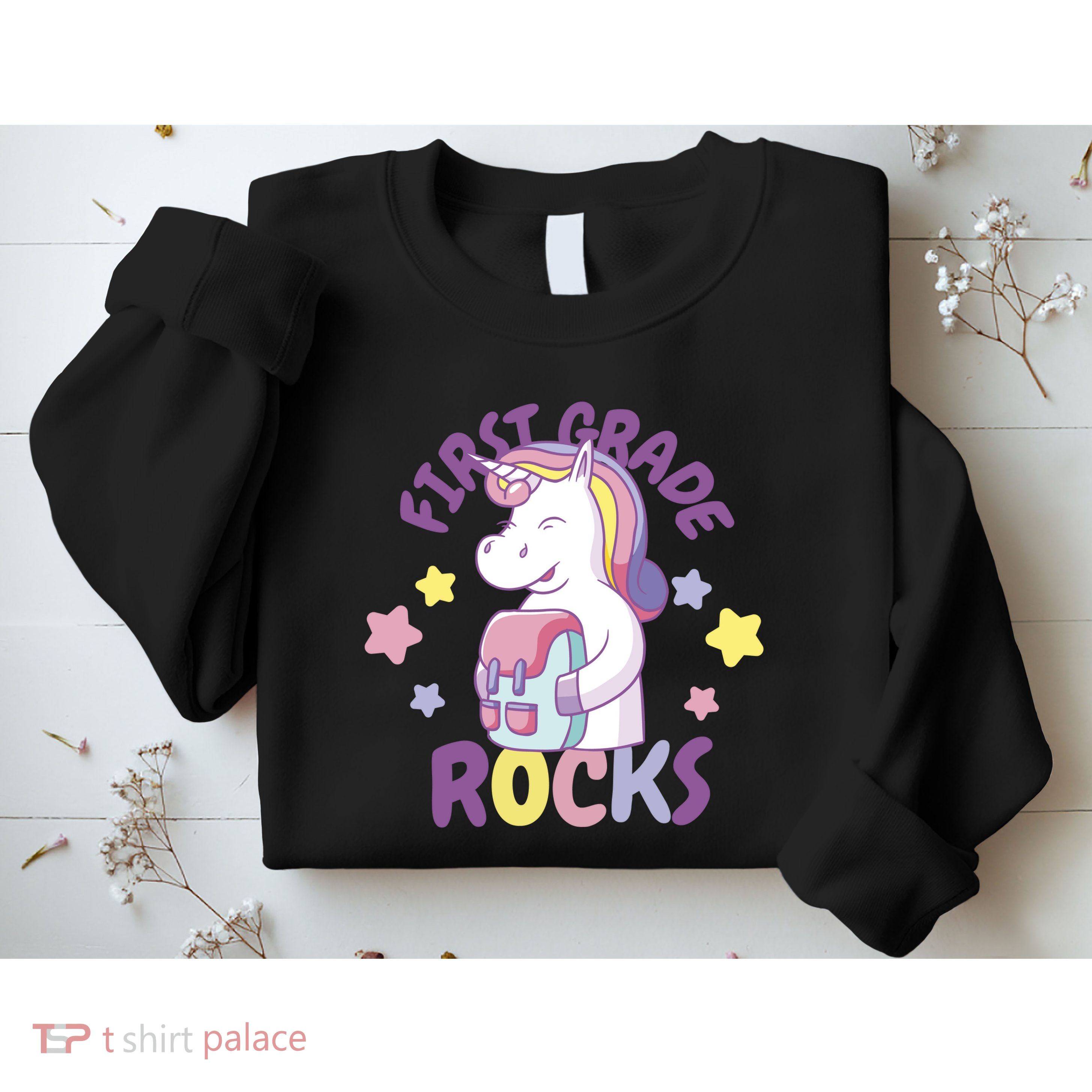 First Grade Rocks Unicorn Back To School Sweatshirt