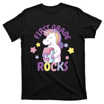 First Grade Rocks Unicorn Back To School T-Shirt