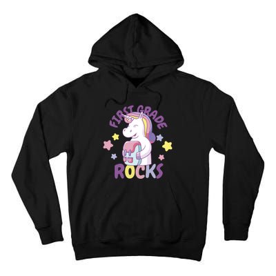 First Grade Rocks Unicorn Back To School Tall Hoodie