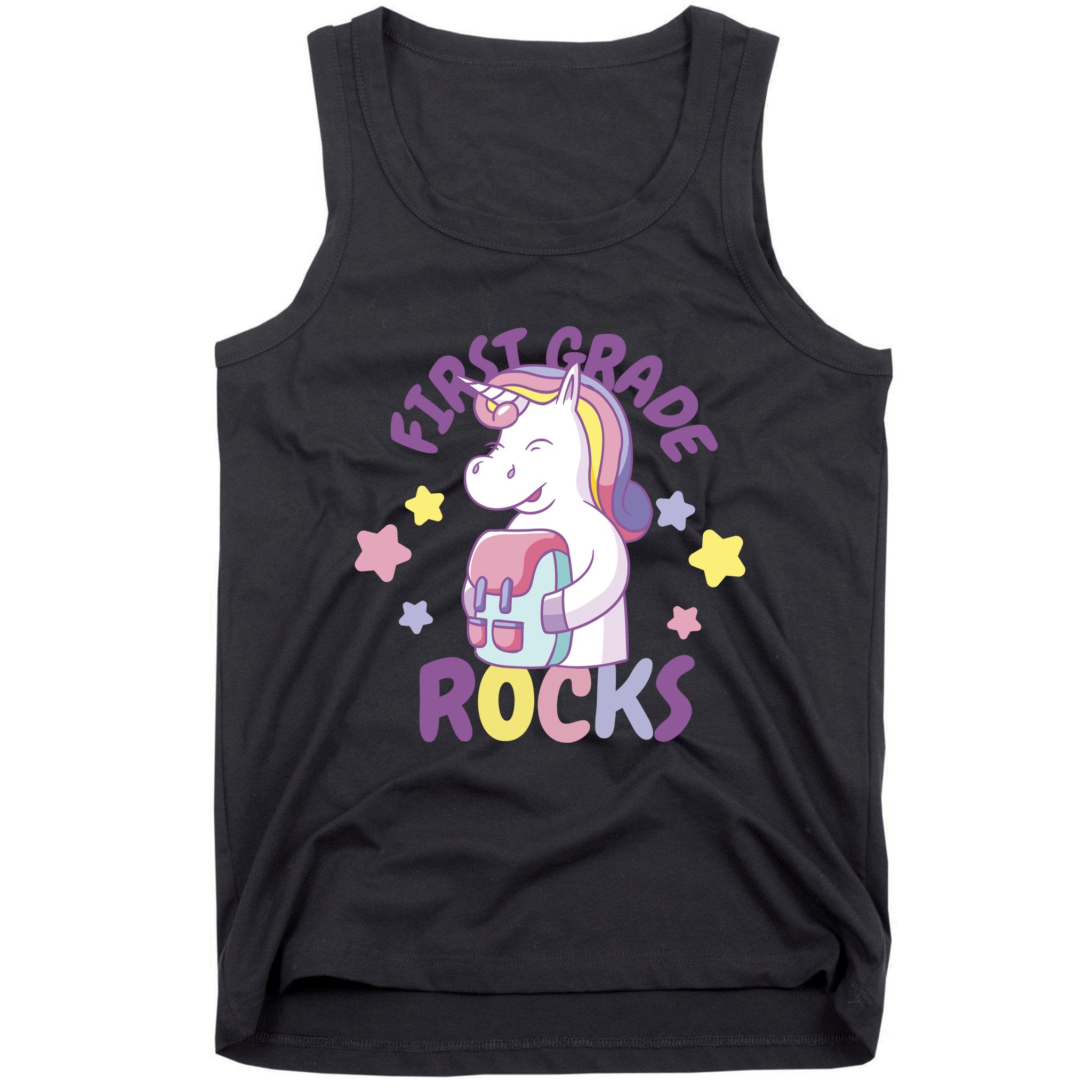 First Grade Rocks Unicorn Back To School Tank Top