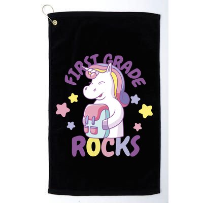 First Grade Rocks Unicorn Back To School Golf Towel