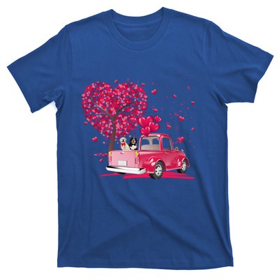 Fun Golden Retriever Gift Truck Happy Valentine's Day Gift Great Gift T-Shirt