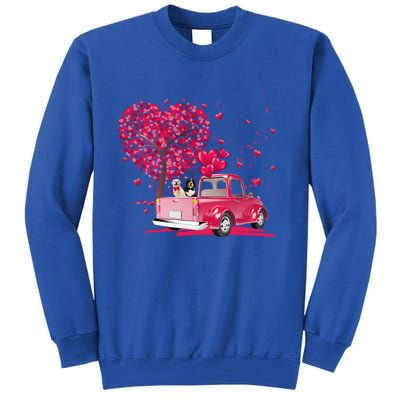 Fun Golden Retriever Gift Truck Happy Valentine's Day Gift Great Gift Tall Sweatshirt